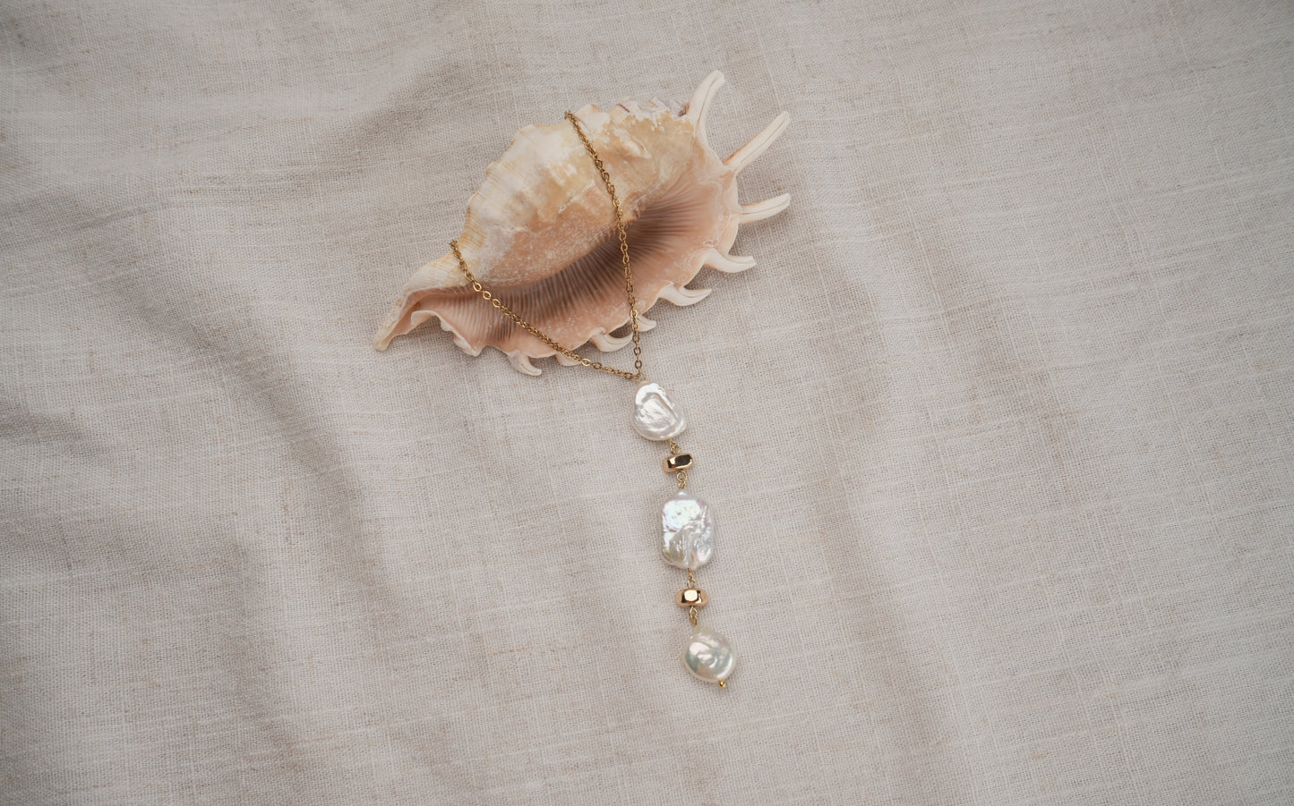 Chunky Triple Freshwater Pearl Necklace - Dorothy