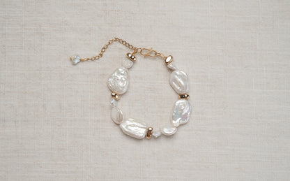 Big and Bold Mixed Freshwater Pearl Statement Bracelet - Serena